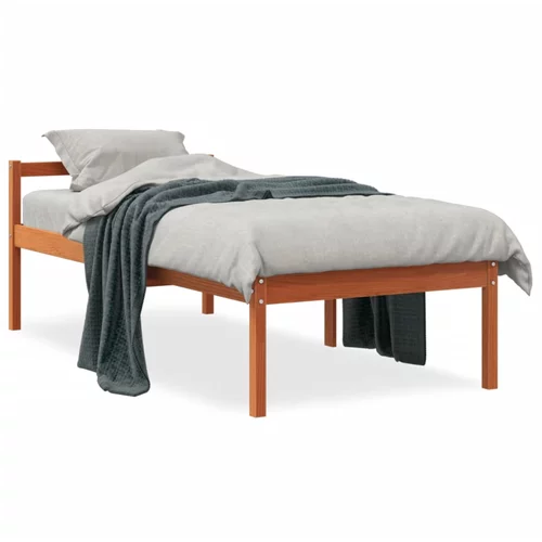  Krevet za starije osobe voštano smeđi 90 x 200 cm od borovine
