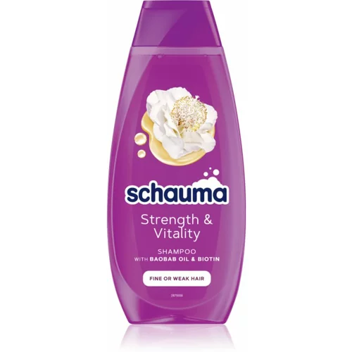 Schwarzkopf Schauma Strength & Vitality šampon za učvršćivanje za nježnu i tanku kosu 400 ml