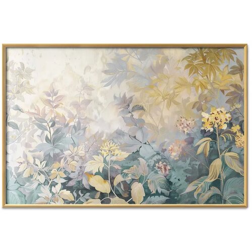  Plakat Tapestry Pattern in Colorful Flowers 90x60 Zlatni okvir Slike