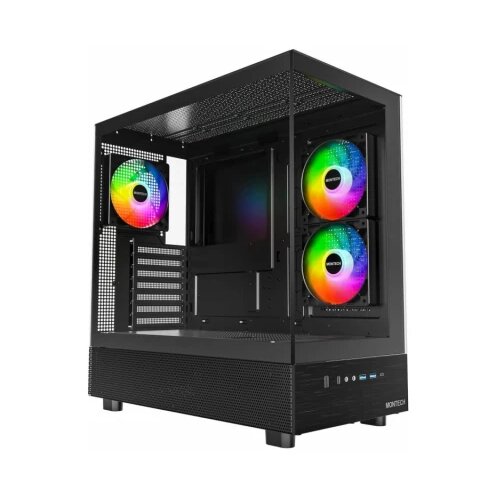 COUGAR GAMING COUGAR | CRATUS | PC Case |Mid Tower / Tempered Glass x 4 / 3 x 120mm ARGB Fans / Black Cene