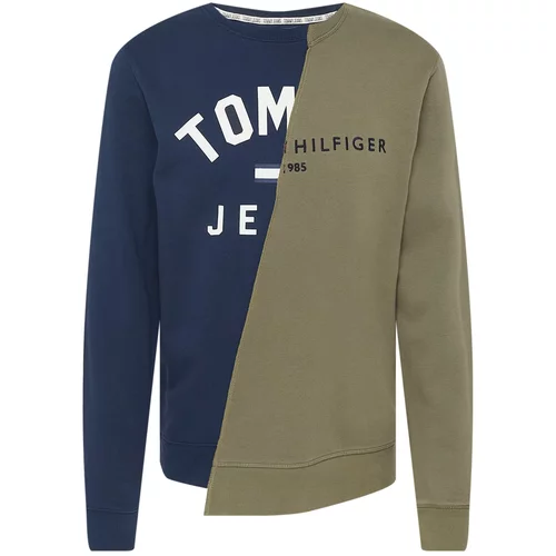 Tommy Remixed Sweater majica morsko plava / kaki / bijela