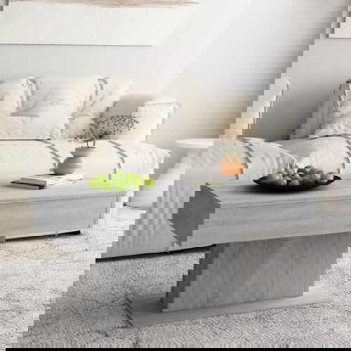 VidaXL Stolić za kavu boja hrasta 96 x 50 x 45 cm konstruirano drvo Slike