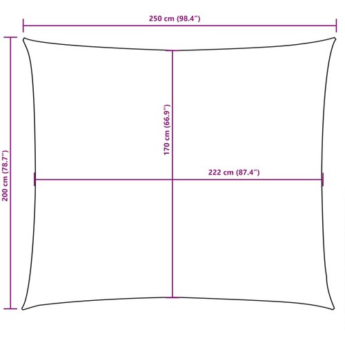  Jedro protiv sunca od tkanine Oxford pravokutno 2 x 2,5 m smeđe Slike