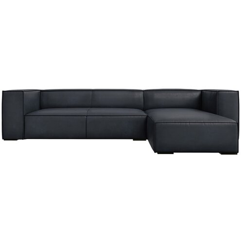 Windsor &amp;amp; Co Sofas Crna kožna kutna garnitura (desni kut) Madame - Slike