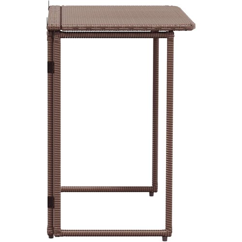  Sklopivi vrtni stol smeđi 90x51x75 cm poliratan Slike