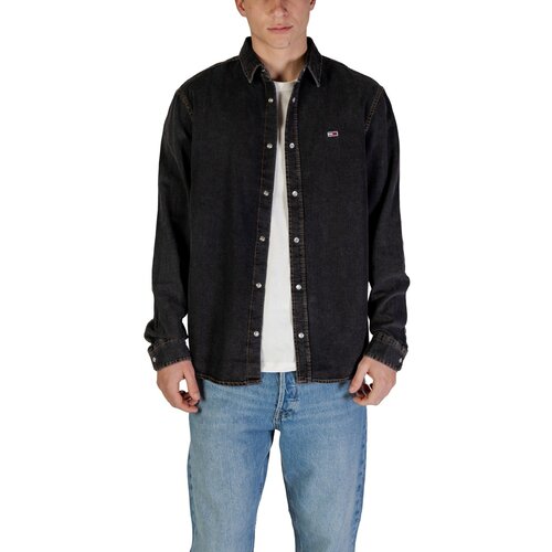 Tommy Hilfiger Srajce z dolgimi rokavi RGLR FIT WASHED DM0DM21103 Črna Slike