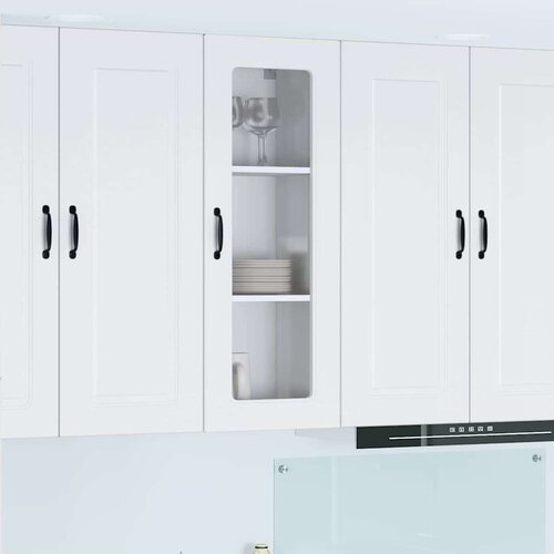 vidaXL Stenska kuhinjska omarica Visok sijaj bela 40 x 31 x 100 cm Cene