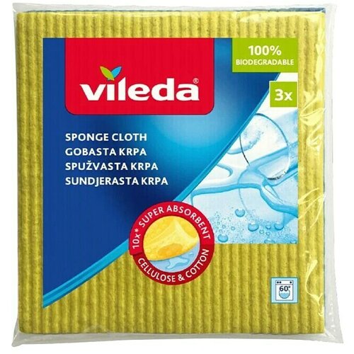 Vileda Spužvasta krpa (Raznobojno, 3 Kom., 100 % celuloza i pamuk) Cijene