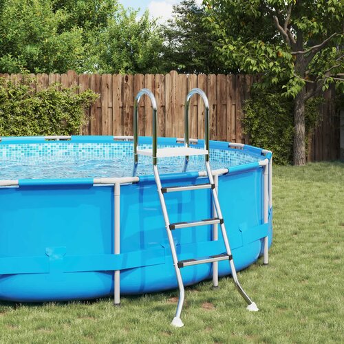  Ljestve za bazen iznad tla 100 cm 3-Step Nehrđajući čelik 304 Cijene