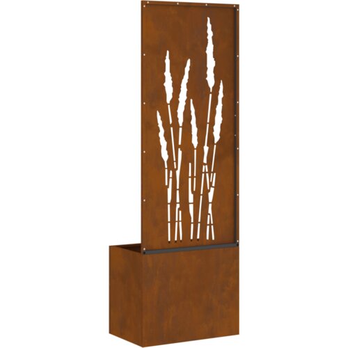 VidaXL Vrtni Sadič s Dekorativnom Pločom Rđa 50 x 140 cm Otporni čelik Slike