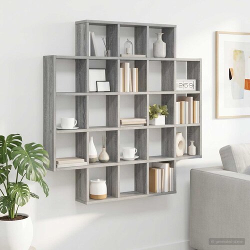  Polica na zidu Siva Sonoma 100 x 13 x 100 cm Konstruirano drvo Cene