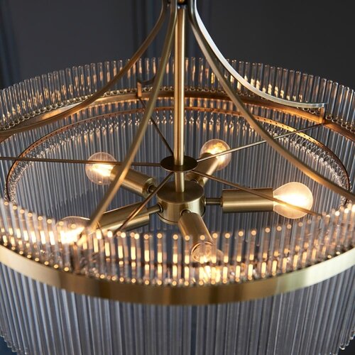  Endon 99166 - Luster na lancu MARIETTA 5xE14/7W/230V mesing/prozirno Slike