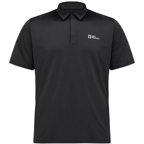 Jack Wolfskin Majice s kratkimi rokavi Delfami Polo Shirt Črna Cene