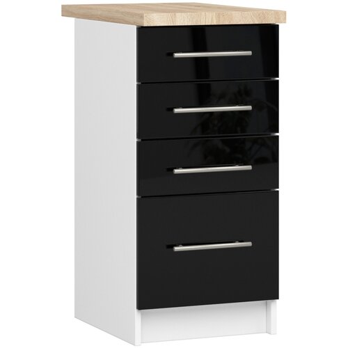 AKORD OLIWIA S40 SZ4 Kabinet + BELA / ČRNA Sijajna Plošča, (21713629) Cene