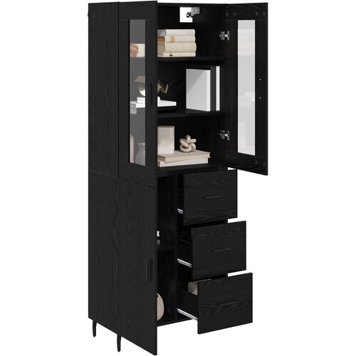  Highboard 2 kom. Crni hrast 69,5 x 34 x 180 cm Slike