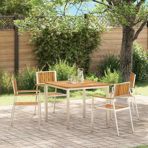 Vrtna stolica 4 pcs Smeđa 56 x 54,5 x 87 cm Čvrsto drvo akacije Cijene