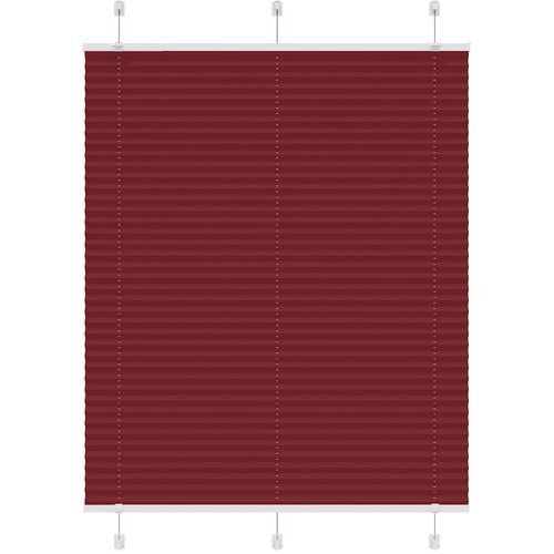 vidaXL Plisirana žaluzija bordo rdeča 110x100 cm &scaron;irina blaga 109,4 cm poliester, (5000298173) Cene