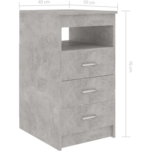 VidaXL Ladičar siva boja betona 40 x 50 x 76 cm od konstruiranog drva Slike