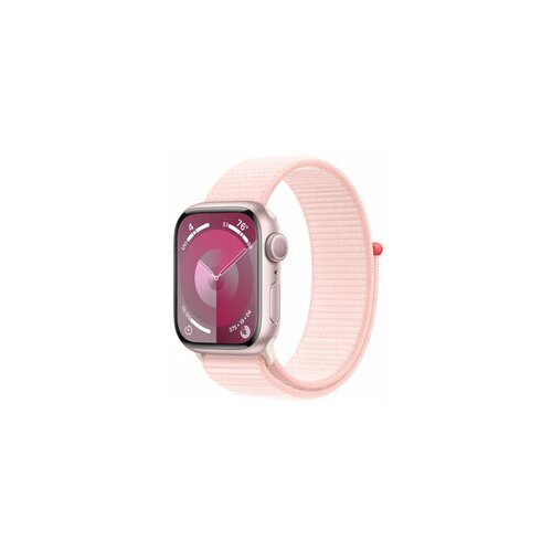 Apple watch S9 gps mr953se/a 41mm pink alu case w light pink sport loop, pametni sat Slike