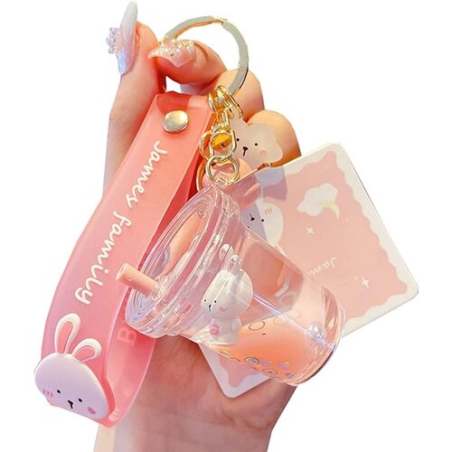 Generic Cute Keychain Animal Liquid Floating Kawaii Keychain Backpack Pendant Pendant Wrist Keychain For Girls Women, (21066450) Cene