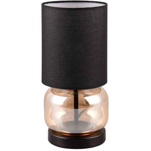 Tri O Crna/narančasta stolna lampa s tekstilnim sjenilom (visina 28,5 cm) Elio – Cijene