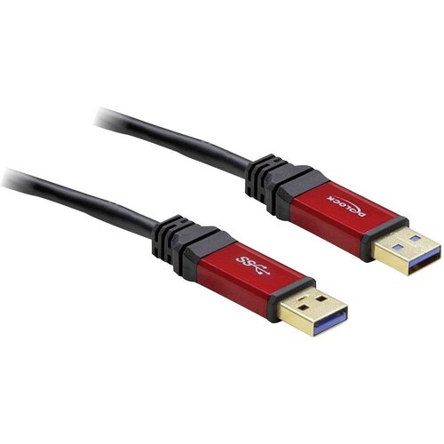 Delock USB 3.0 kabel [1x USB 3.2 gen. 1 vtič A (USB 3.0) - 1x USB 3.2 gen. 1 vtič A (USB 3.0)] 5 m rdeča, črna pozlačeni konektorji, UL-certificirano, (20421524) Cene