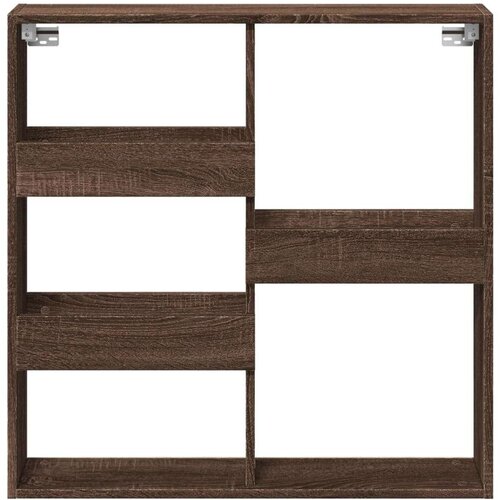 VidaXL Stenska omarica rjava hrast 80x15x80 cm inženirski les Slike