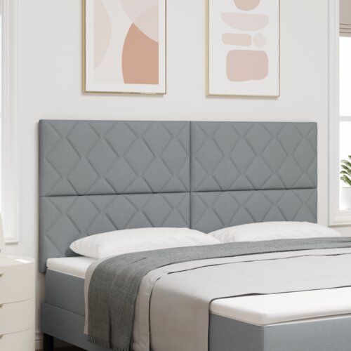  Vzglavje z LED lučmi z vzglavjem Svetlo siva 180 cm blago, (5000043973) Cene
