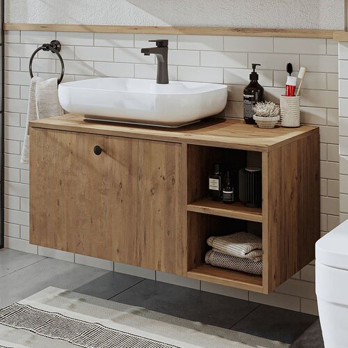Hanah home kupatilski ormarić sa lavaboom 2517, 95 cm, atlantski bor Cene