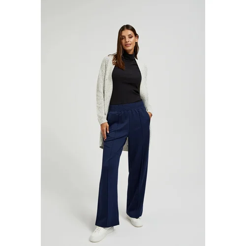 Moodo Women's trousers with elastic waistband - dark blue