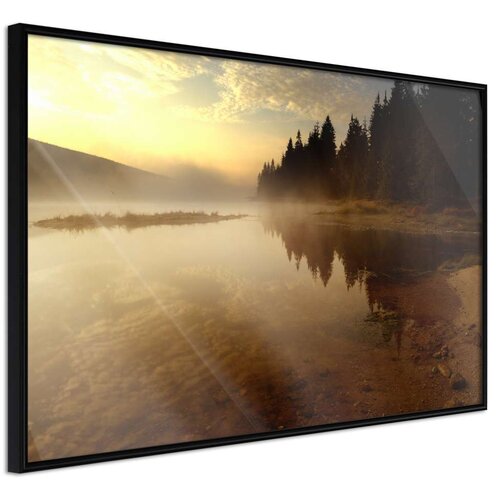  Poster - Fog Over the Water 30x20 Slike