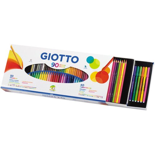  Boje drvene 50boja giotto stilnovo plus flomaster 40boja giotto turbo colour fila 2575 Cene