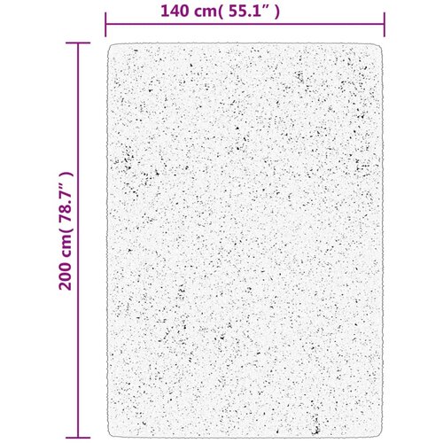  Tepih OVIEDO kratkih vlakana crni 140 x 200 cm Slike