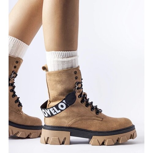 Gemre Beige ankle boots with decorative detachable strap Marco Cijene