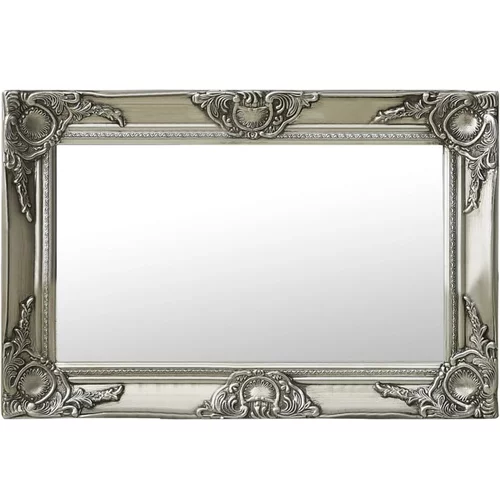  Stensko ogledalo v baročnem stilu 60x40 cm srebrno