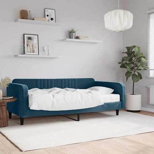  Dnevni krevet s madracem plavi 100 x 200 cm baršunasti Cene