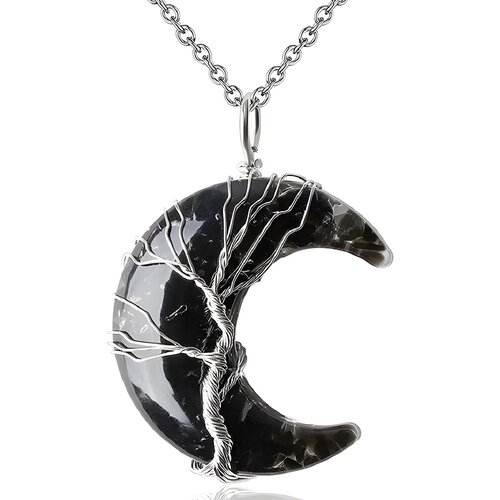 IZMAEL Ogrlica Halfmoon - Črna Cene