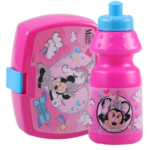 Disney lunch box, kutija za užinu i flašica, minnie mouse, set 318813 Slike