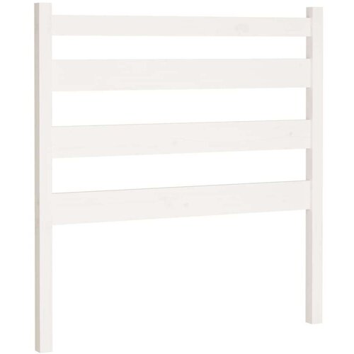  Uzglavlje za krevet bijelo 106 x 4 x 100 cm od masivne borovine Slike