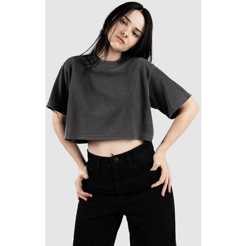 Shaka Wear Garment Dye Crop T-shirt shadow grey Slike