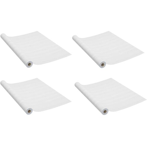  Samoljepljive folije za vrata 4 kom bijelo drvo 210 x 90 cm PVC Slike