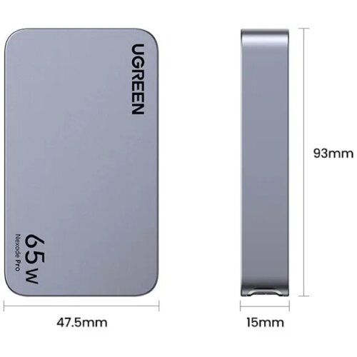 Ugreen Nexode Pro 65W 3 portni ultra-slim USB Gan polnilnik Slike