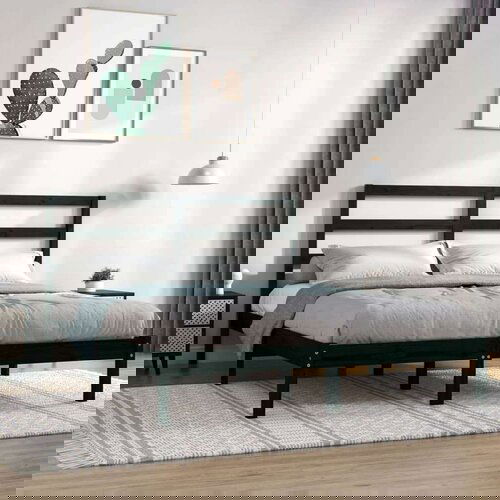  Za krevet od masivne borovine crni 140 x 190 cm Slike
