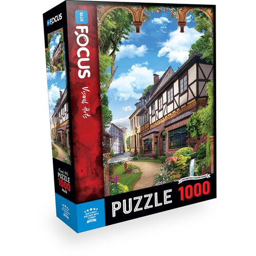 Puzzle 1000 delova old street and arch flower Slike