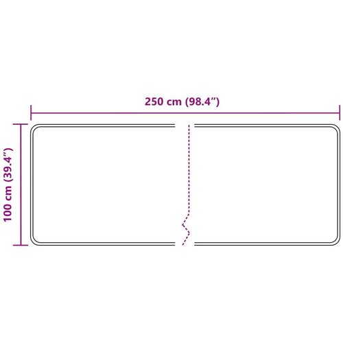  za tepih MARSA Crna 100 x 250 cm Poliester i PVC Slike