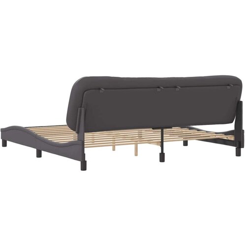  Okvir za krevet s uzglavljem sivi 200x200 cm od umjetne kože Slike