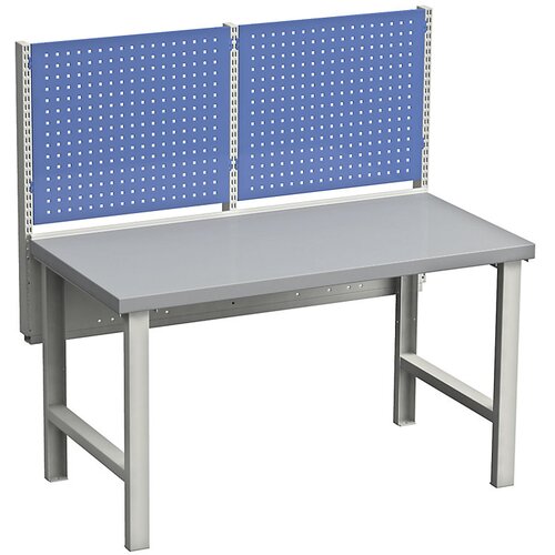 Treston Modulna delovna miza, z 2 ploščama z luknjami, plošča iz jeklene pločevine, ŠxG 1500 x 750 mm Cene