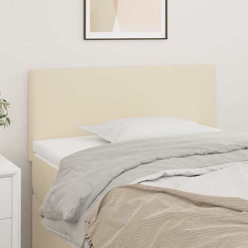 vidaXL Posteljno vzglavje krem 100x5x78/88 cm umetno usnje Cene