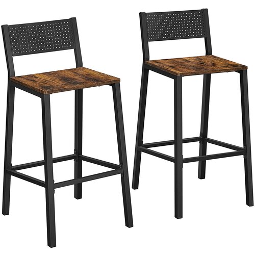 Songmics Set 2 barskih stolov 43,1x50,7x97,2 cm rjave barve, (5000302443) Cene