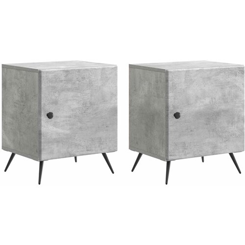  Noćni ormar 2 kom. Betonska siva 43 x 34,5 x 50 cm Slike